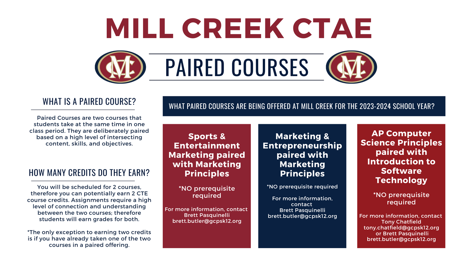 CTAE paired courses